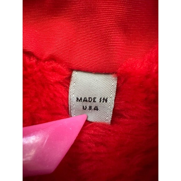 VTG 70s Rothschild Red Girls Coat (6X) Union Made ILGWU, Lined Hood Swing Coat - Picture 8 of 16